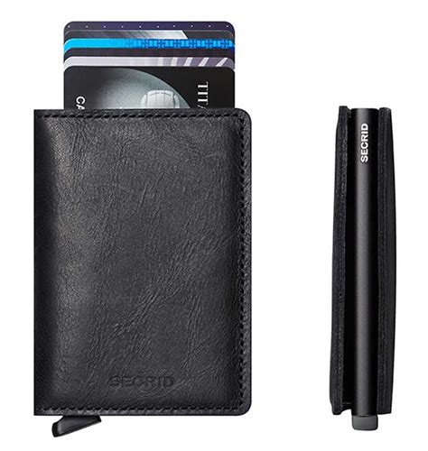 secrid slim wallet leather vintage black rfid safe card case|secrid card holder wallet.